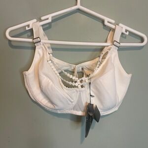 NWT Marlies Dekkers Womens Lingeries Underwire Plunge Balcony Bra White Size 38E